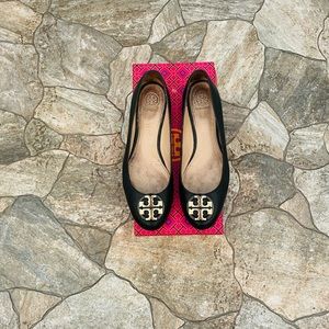 Tory Burch Claire Ballet Flats (Black 8.5)